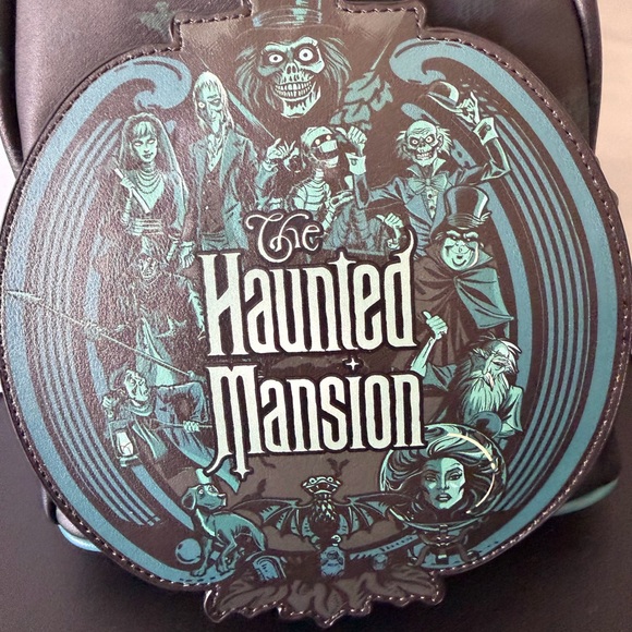 Disney Haunted Mansion Loungefly Hitchhiking Ghosts Glow in Dark Backpack NWT - Picture 3 of 11